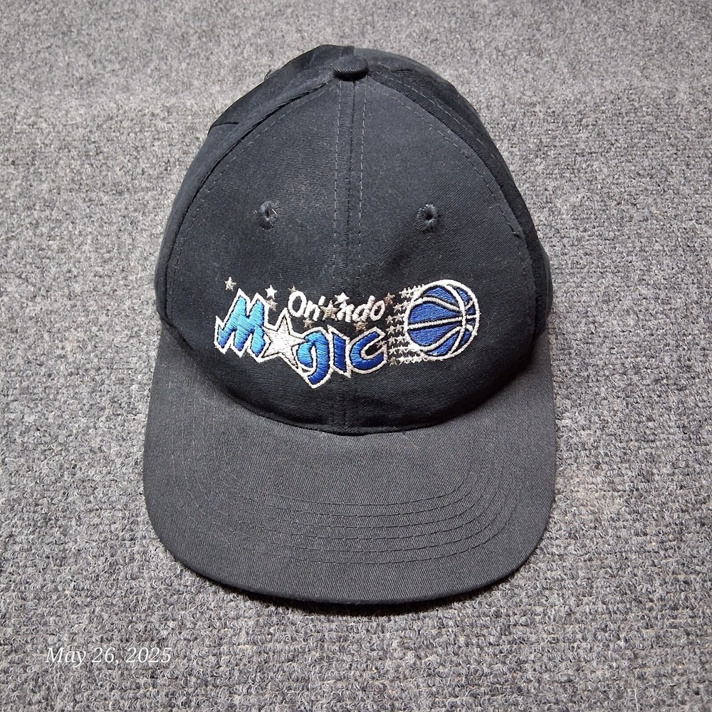 VTG Orlando Magic Hat Cap Black Sports Specialties NBA Plain‎ Logo SCRIPT Strap